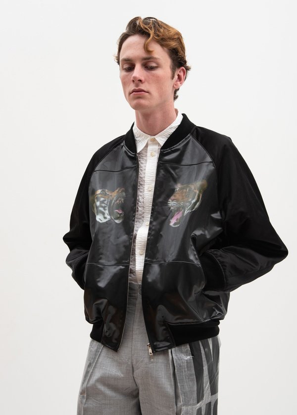 Doublet Tiger 3D Printed Souvenir Jacket - black | Garmentory