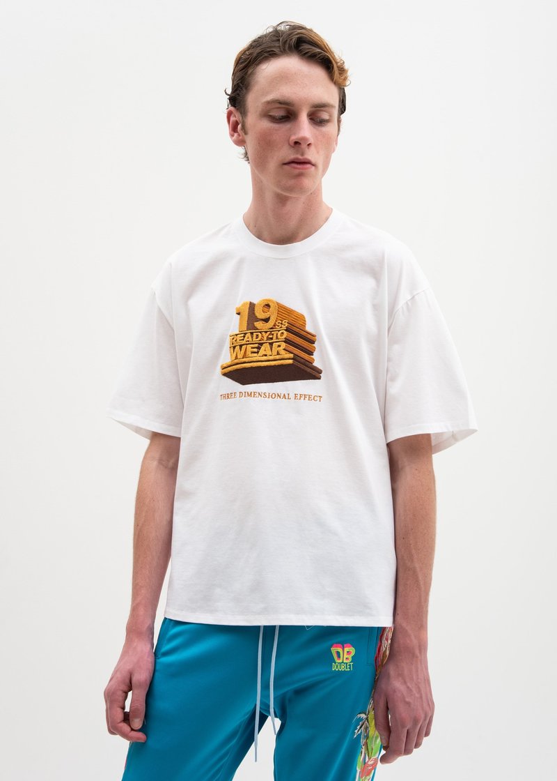 Doublet 19SS 3D Embroidery T-Shirt - White | Garmentory