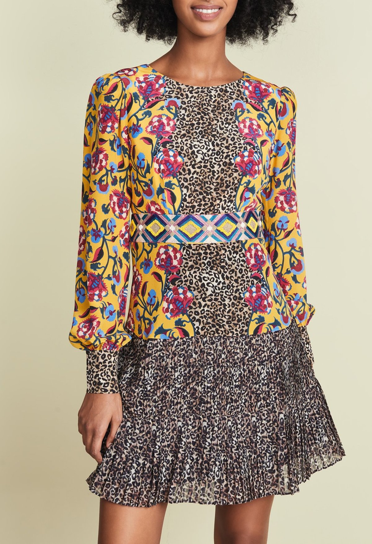 Hot saloni leopard dress Free Shipping Black Friday