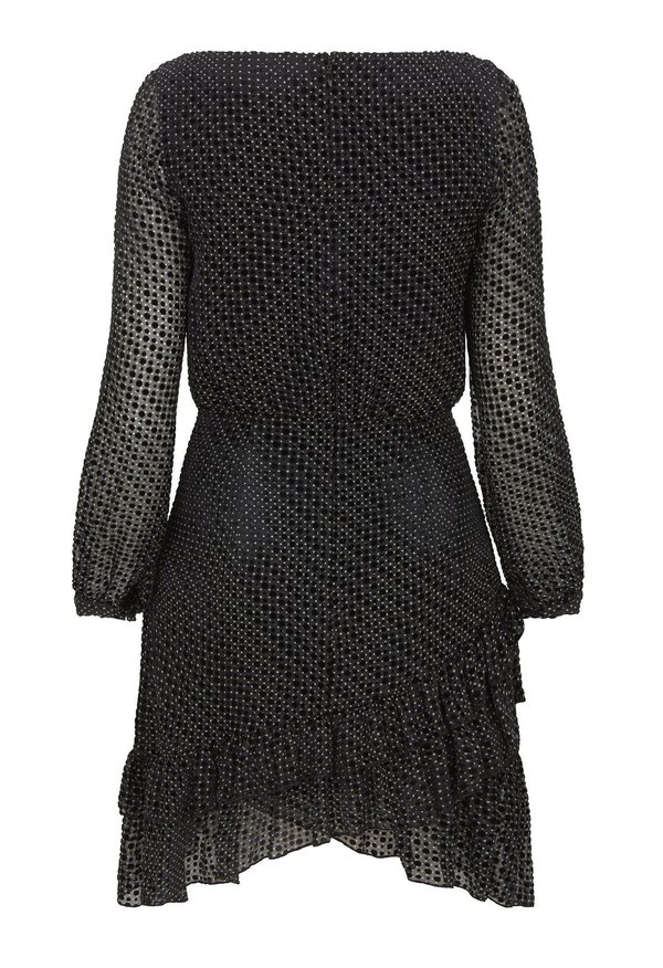Saloni Felicia Mini Dress - Black Dotty 