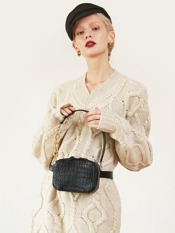 ★DE MERIEL★ Belt Bag Crocodile_2Color DEMERIEL Crocodile Belt Bag | Garmentory