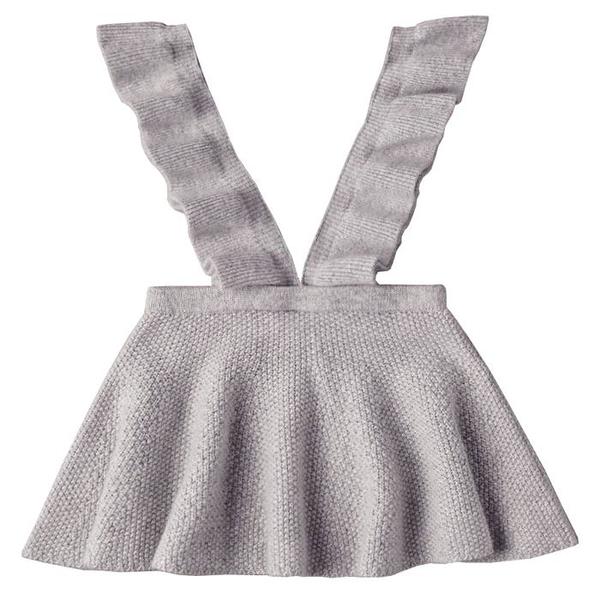 grey pinafore dress Grey Ruffle Front Pinafore Dress main image 1