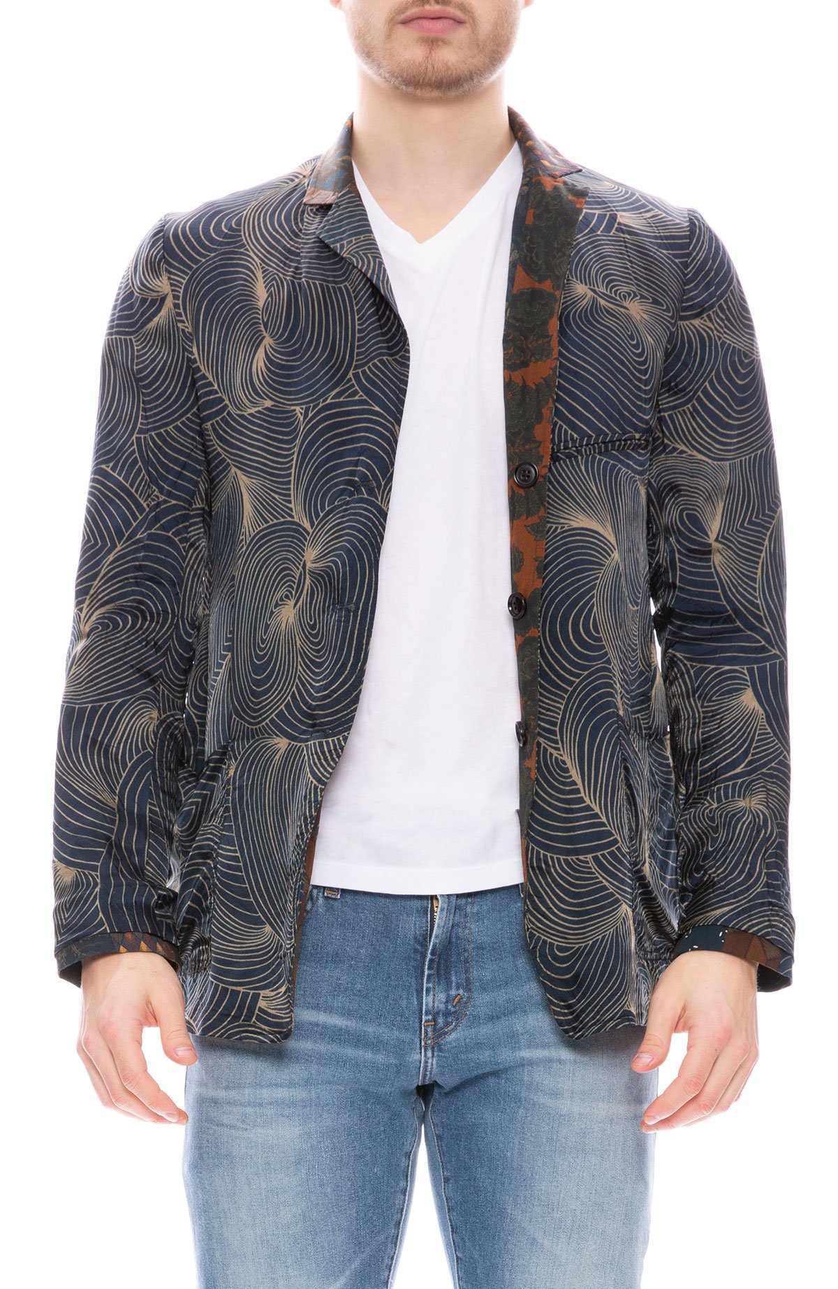 【Dries Van Noten】Reversible coat ❕ Dries Van Noten Reversible Light Weight Jacket - Navy | Garmentory