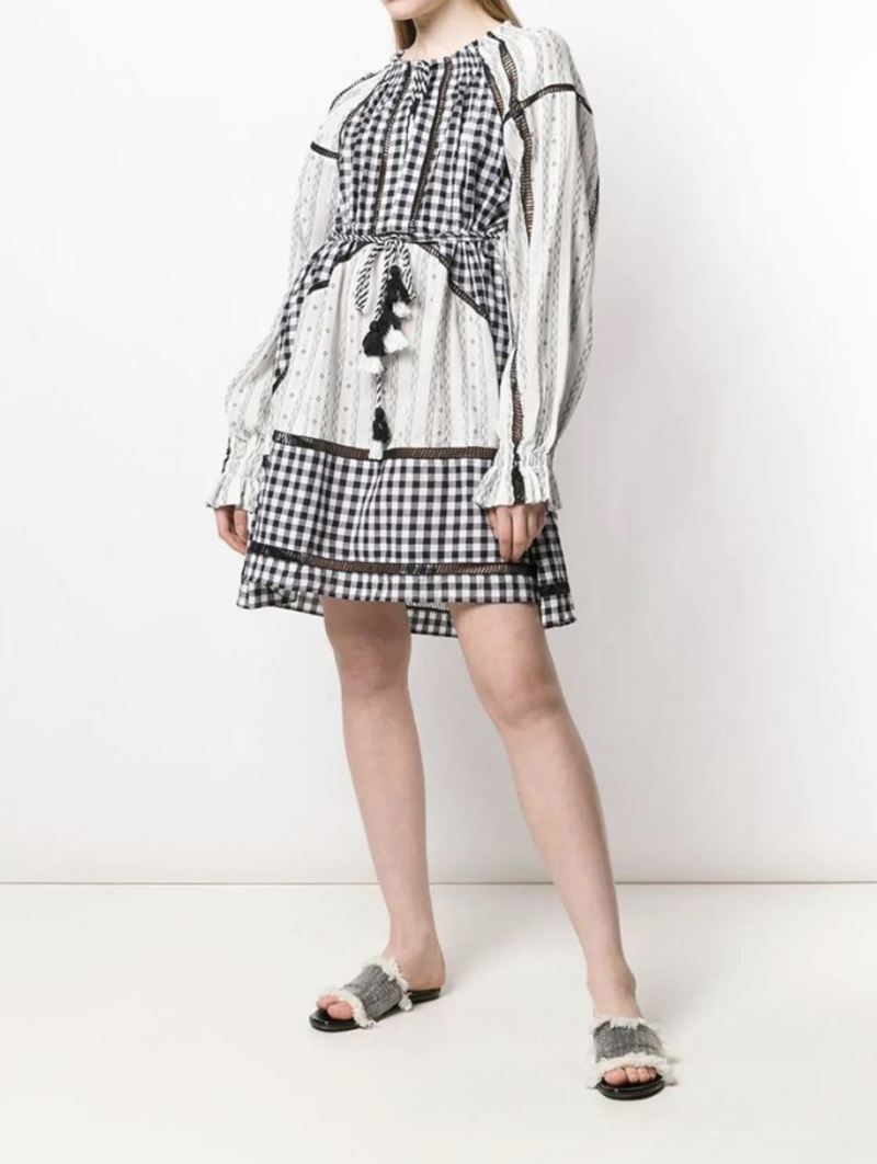 dodo bar or midi dress Dodo Bar Or Black Lurex Chiffon Ruffle Detail Tiered Belted Midi Dress M