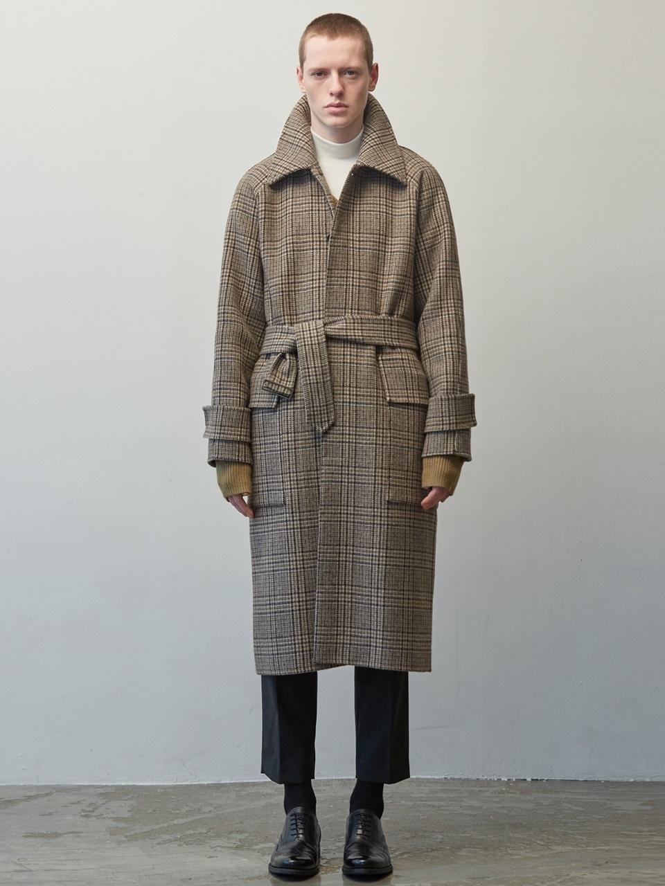 ASPIVOT Handmade Balmacaan Coat - Glen Check | Garmentory 
