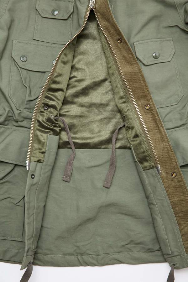 Engineered Garments Cotton Double Cloth Field Parka - Olive