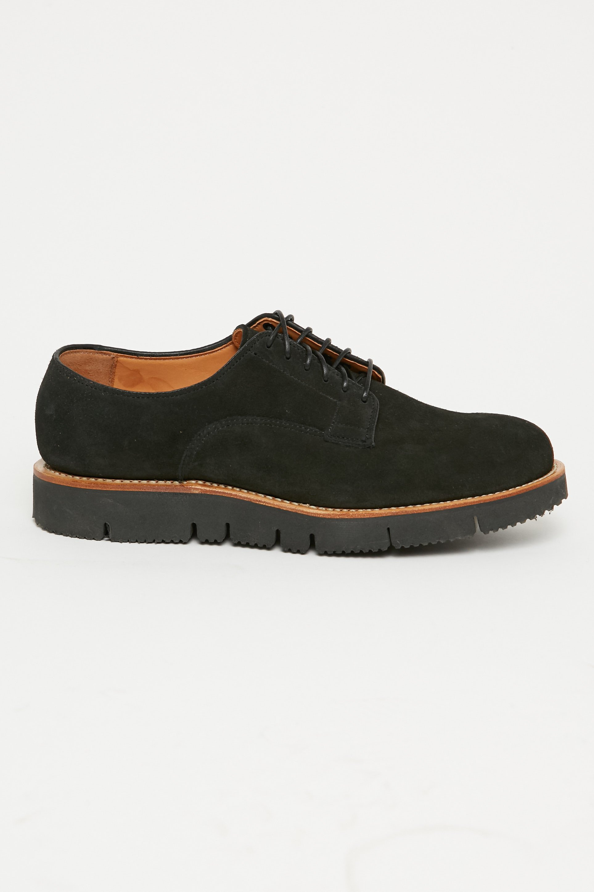 Viberg Derby Calf Suede Shoe - Black (Totem Brand Co  display picture 2
