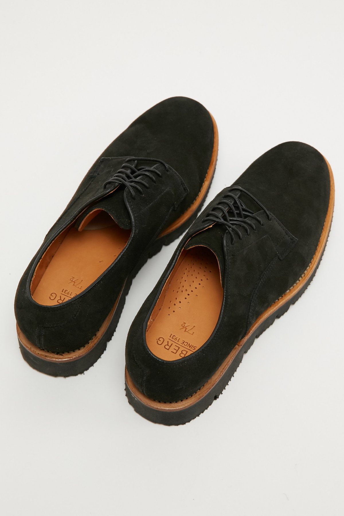Viberg Derby Calf Suede Shoe - Black (Totem Brand Co  display picture 1