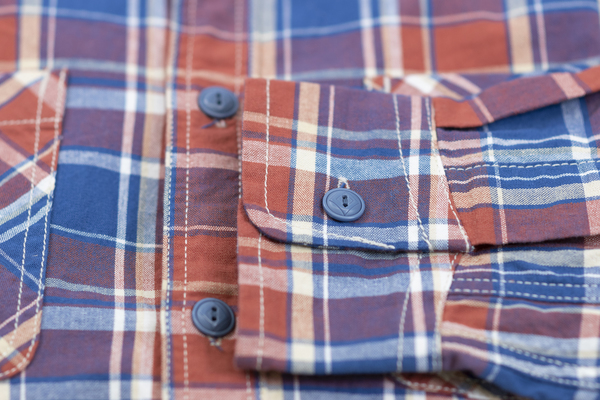 Alex Mill Plaid Chore Shirt - Orange/Blue Alex Mill Plaid Chore Shirt - Orange/Blue