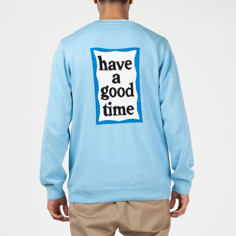 adidas by Have A Good Time Summer Knit Sweater - Clear Blue