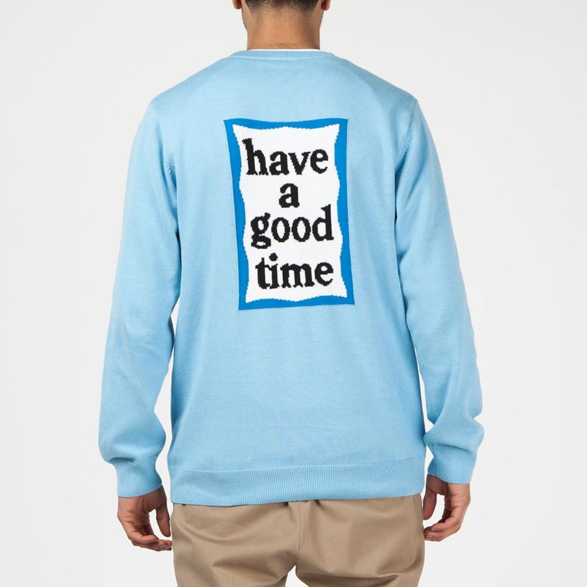 adidas by Have A Good Time Summer Knit Sweater Clear Blue