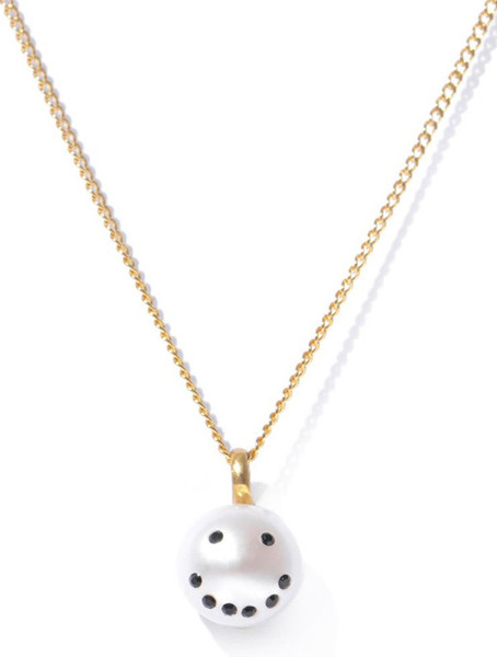 Smiley Emoticon Diamonds & Pearl Pendant Smiley Emoticon Diamonds & Pearl Pendant