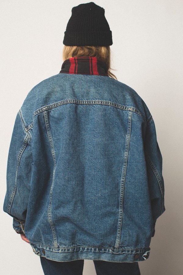 men's flannel lined jean jacket