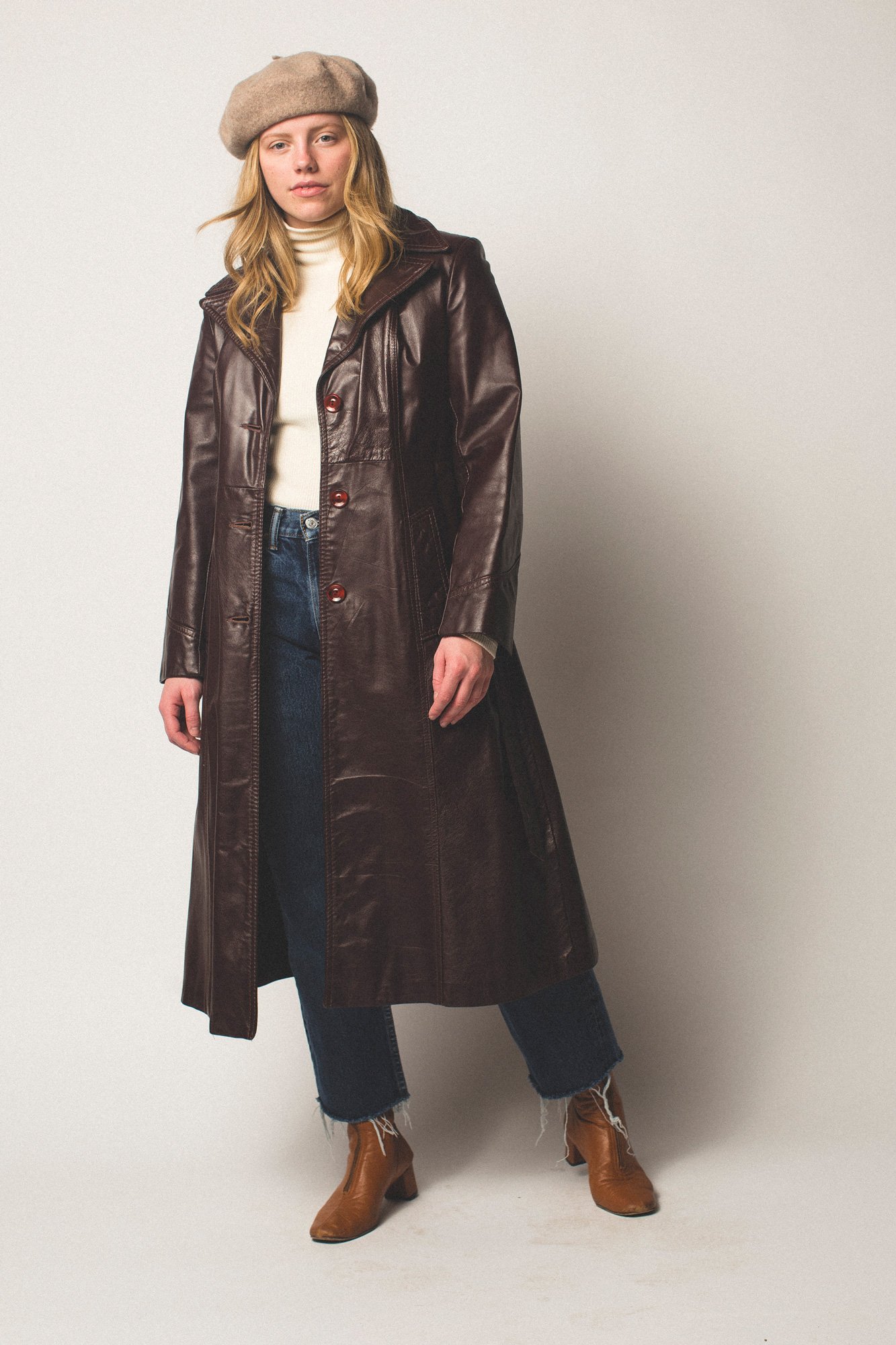 Vivo Basic Trench Coat - Maroon