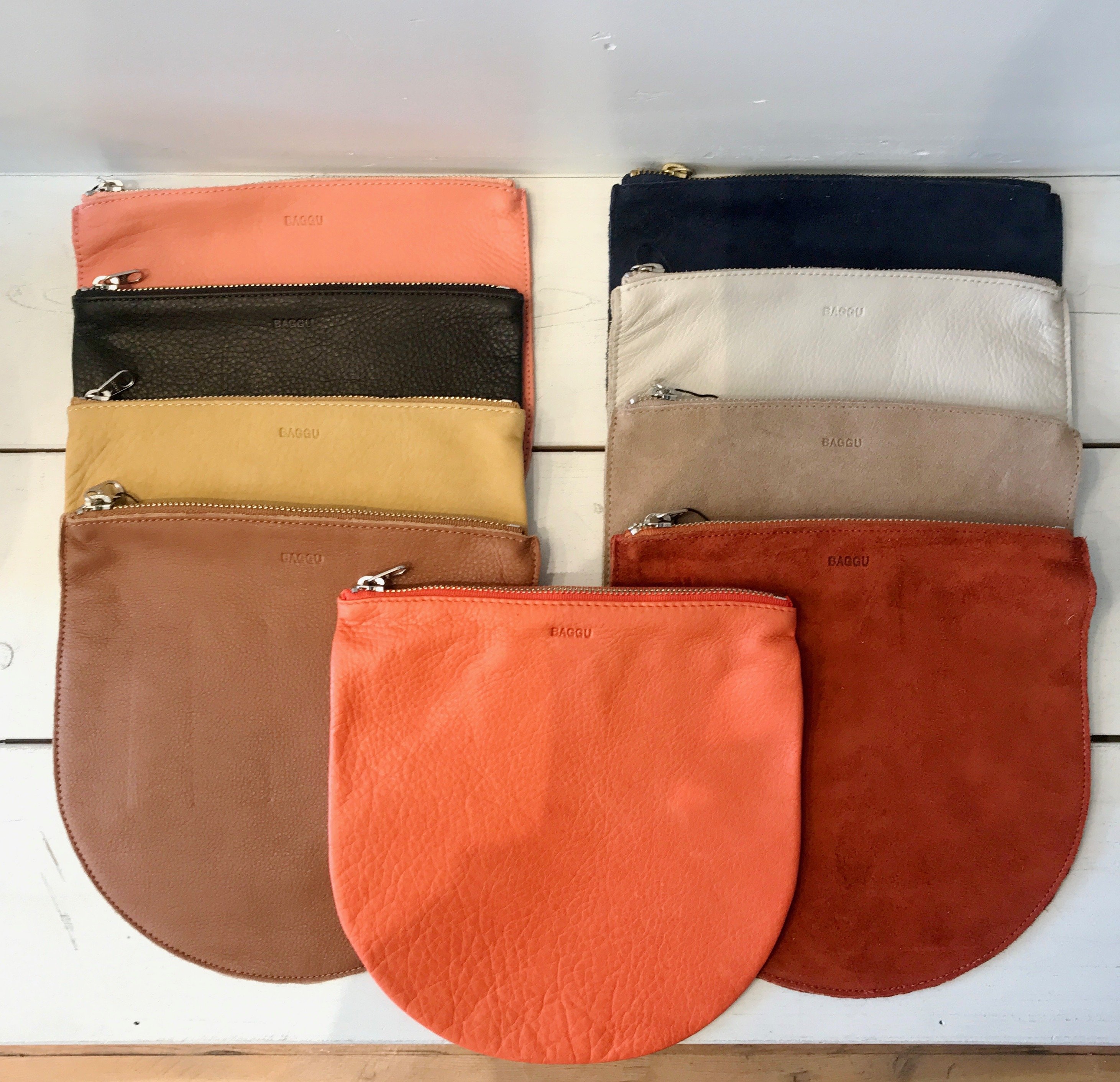 BAGGU Large U Leather Pouch Garmentory