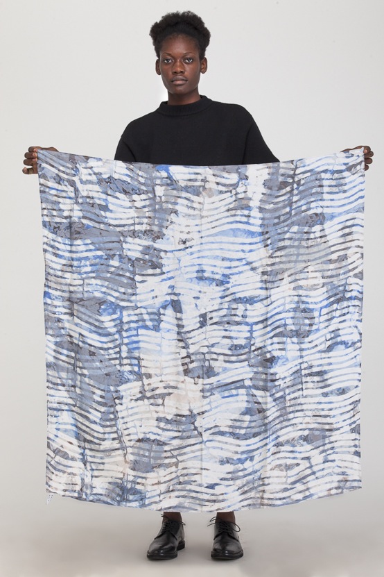 Osei-Duro Laena Scarf in Waves Osei-Duro Laena Scarf in Waves