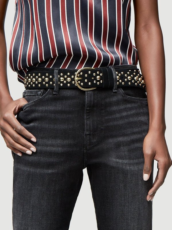 Frame Denim Studded Belt - Noir | Garmentory display picture 2