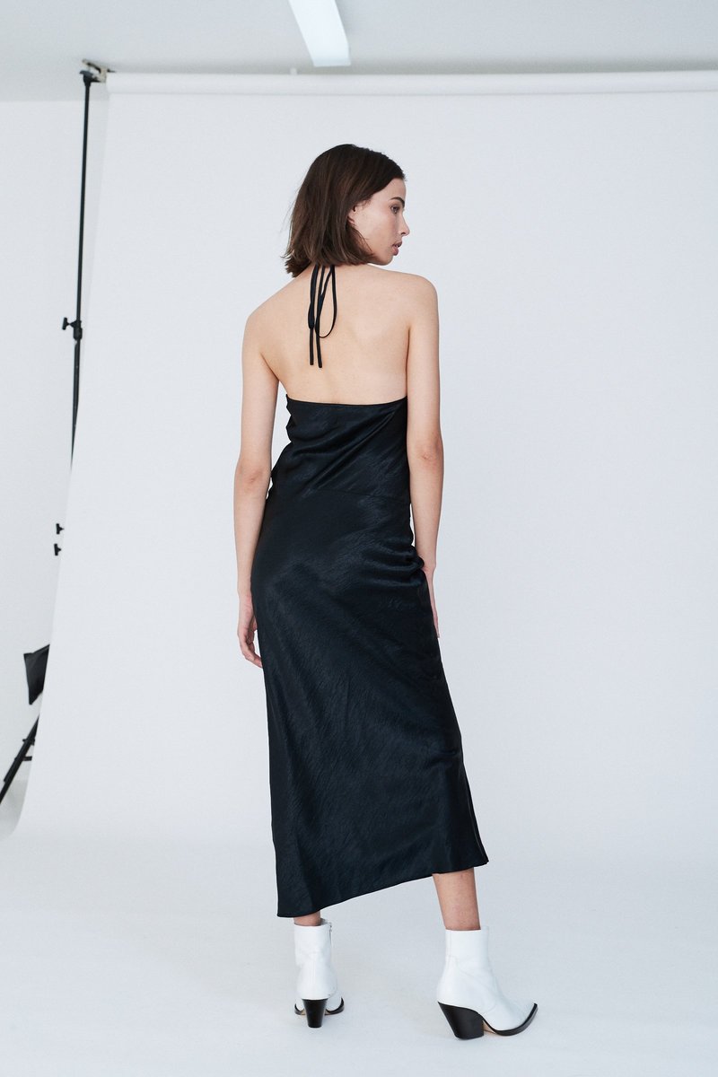 allora halter maxi dress Aleera Olive Chiffon Halter-Neck Maxi Dress With Cut-Out Detail – Club L  London
