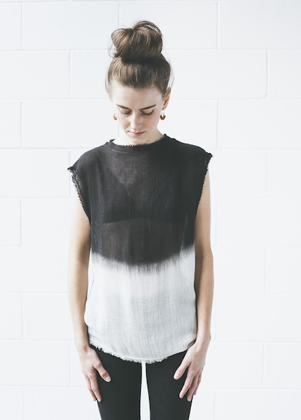 Dolan - Mock Neck Tee in Kohl / Dove Dolan - Mock Neck Tee in Kohl / Dove