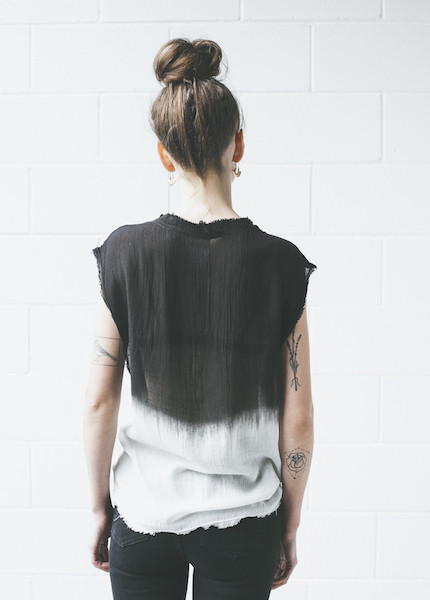 Dolan - Mock Neck Tee in Kohl / Dove Dolan - Mock Neck Tee in Kohl / Dove