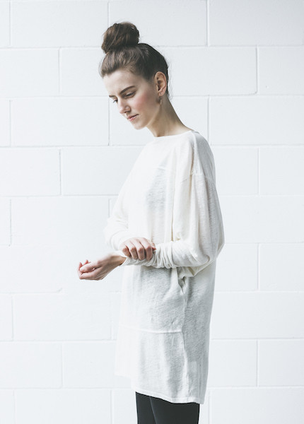 Dolan - Round Shoulder Tunic in Cream Dolan - Round Shoulder Tunic in Cream