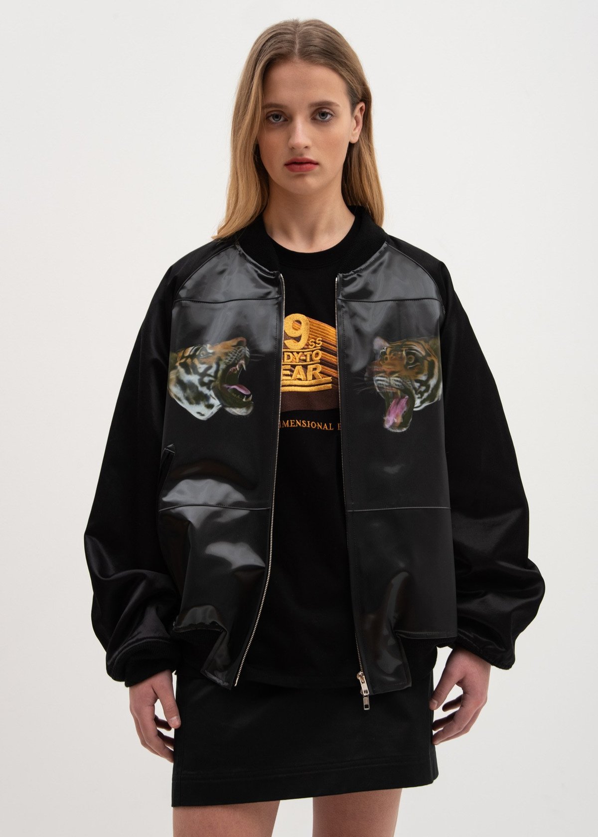 ジャケット・アウター doublet 3D PRITED SOUVENIR JACKET TIGER Doublet Tiger 3D Printed Souvenir Jacket - black | Garmentory
