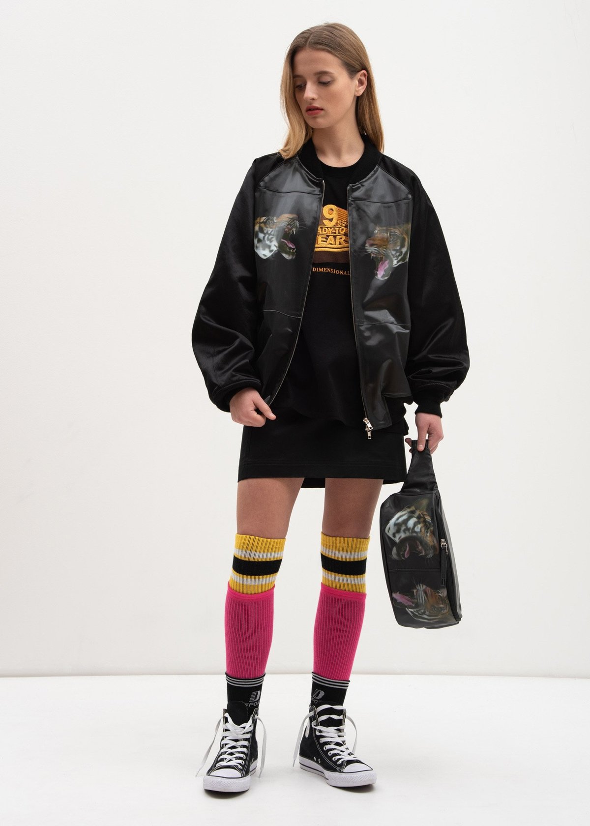 Doublet Tiger 3D Printed Souvenir Jacket - black | Garmentory