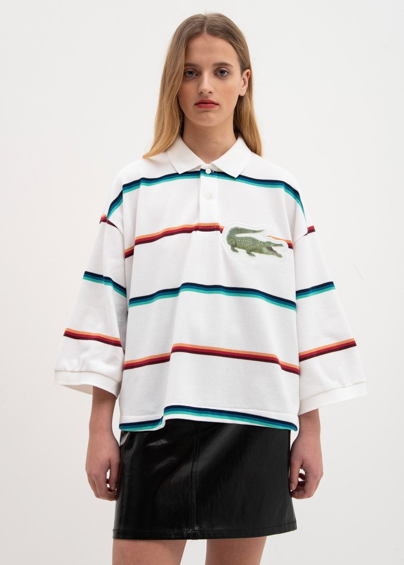 Doublet 3D Patch Polo Shirt - White | Garmentory