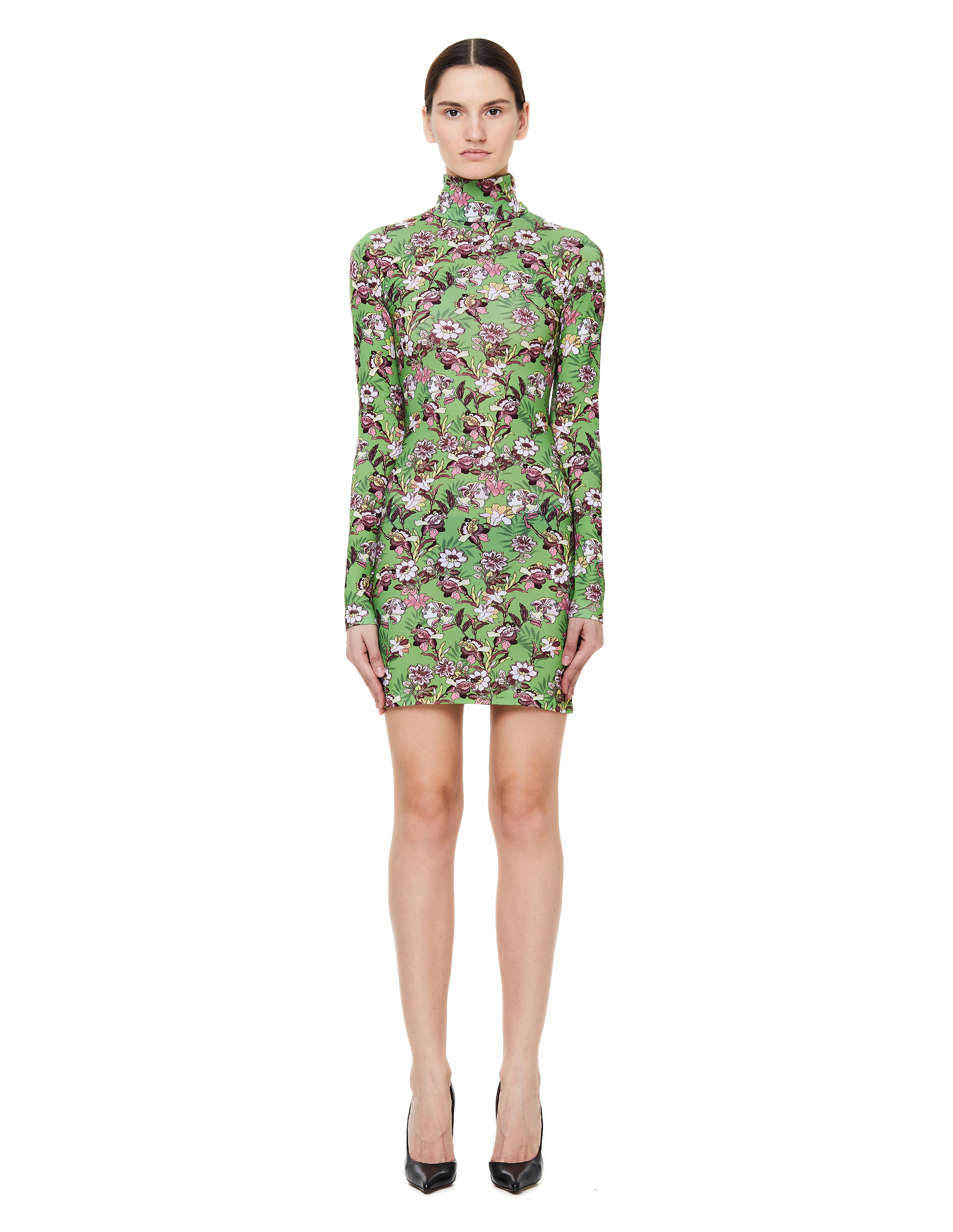 Vetements Flower Printed Body Dress - Green | Garmentory