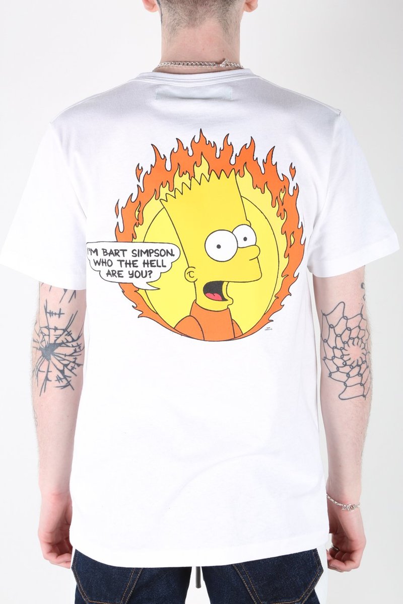 Off White Flamed Bart Tee | Garmentory