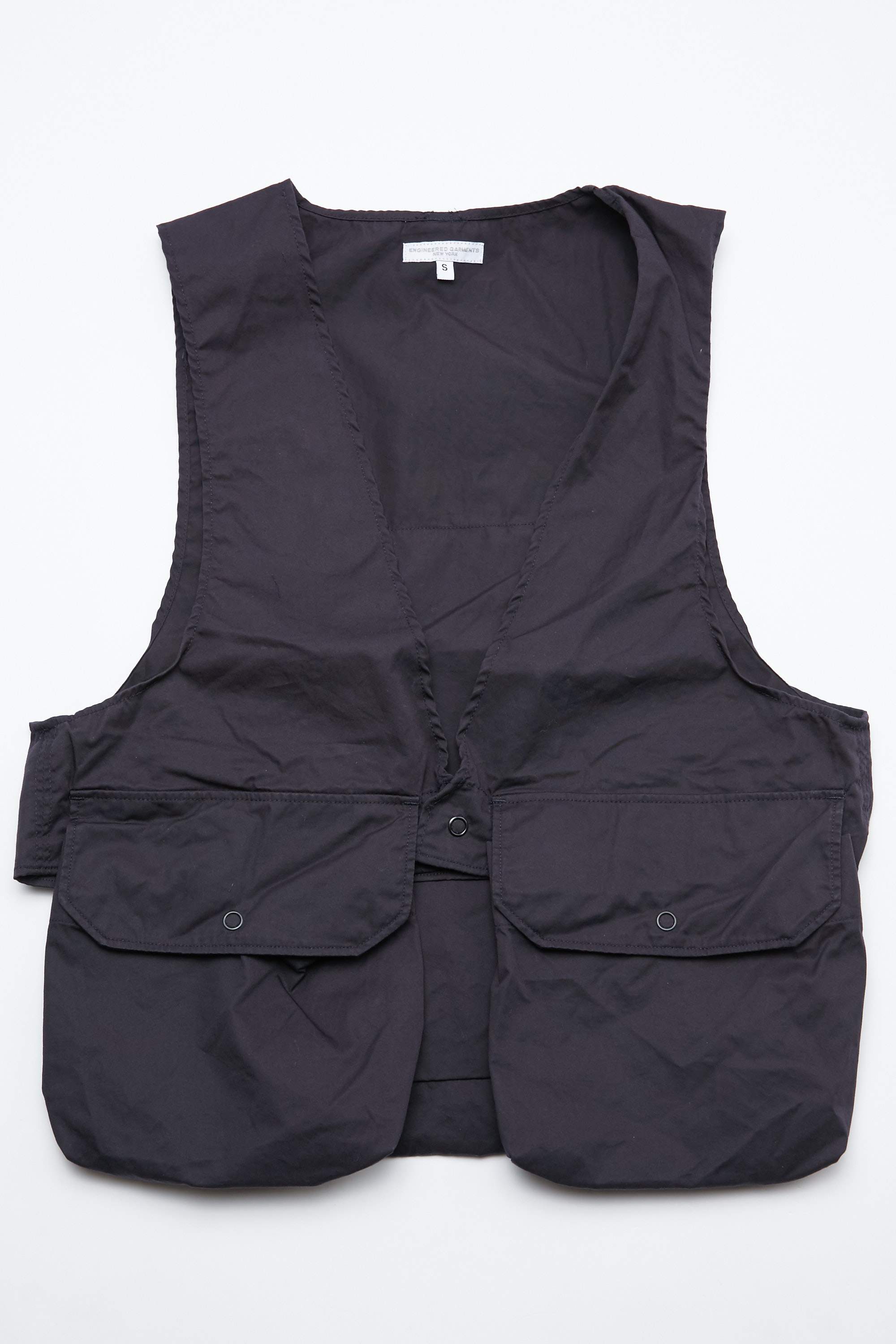 Engineered Garments High Count Twill Fowl Vest - Dark Navy