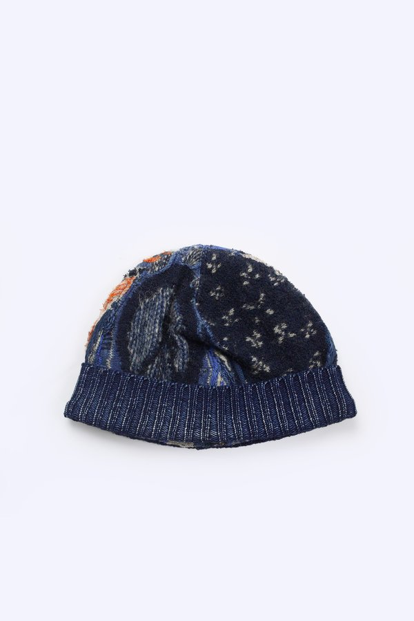 KAPITAL キャピタル 7G BORO GAUDY CAP ニットキャップ 7G Knit Boro Gaudy Cap | Garmentory
