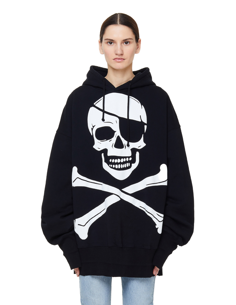 t*u様 18aw vetements skull hoodie Vetements Skull Metal Hoodie In Black - 59% Off | Editorialist