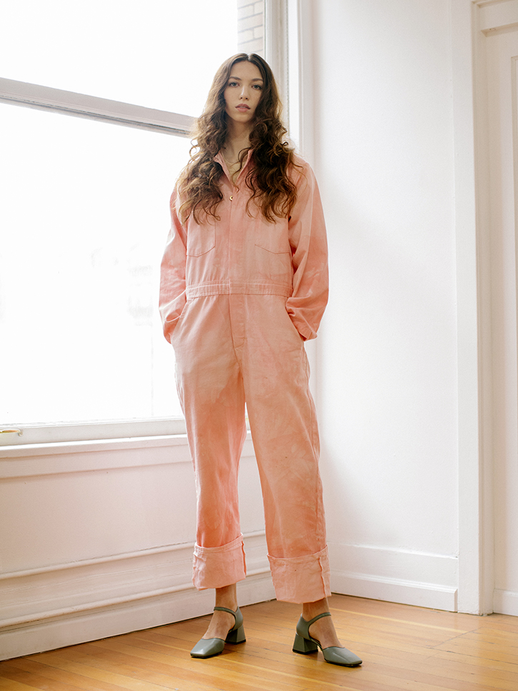 pink cotton jumpsuit