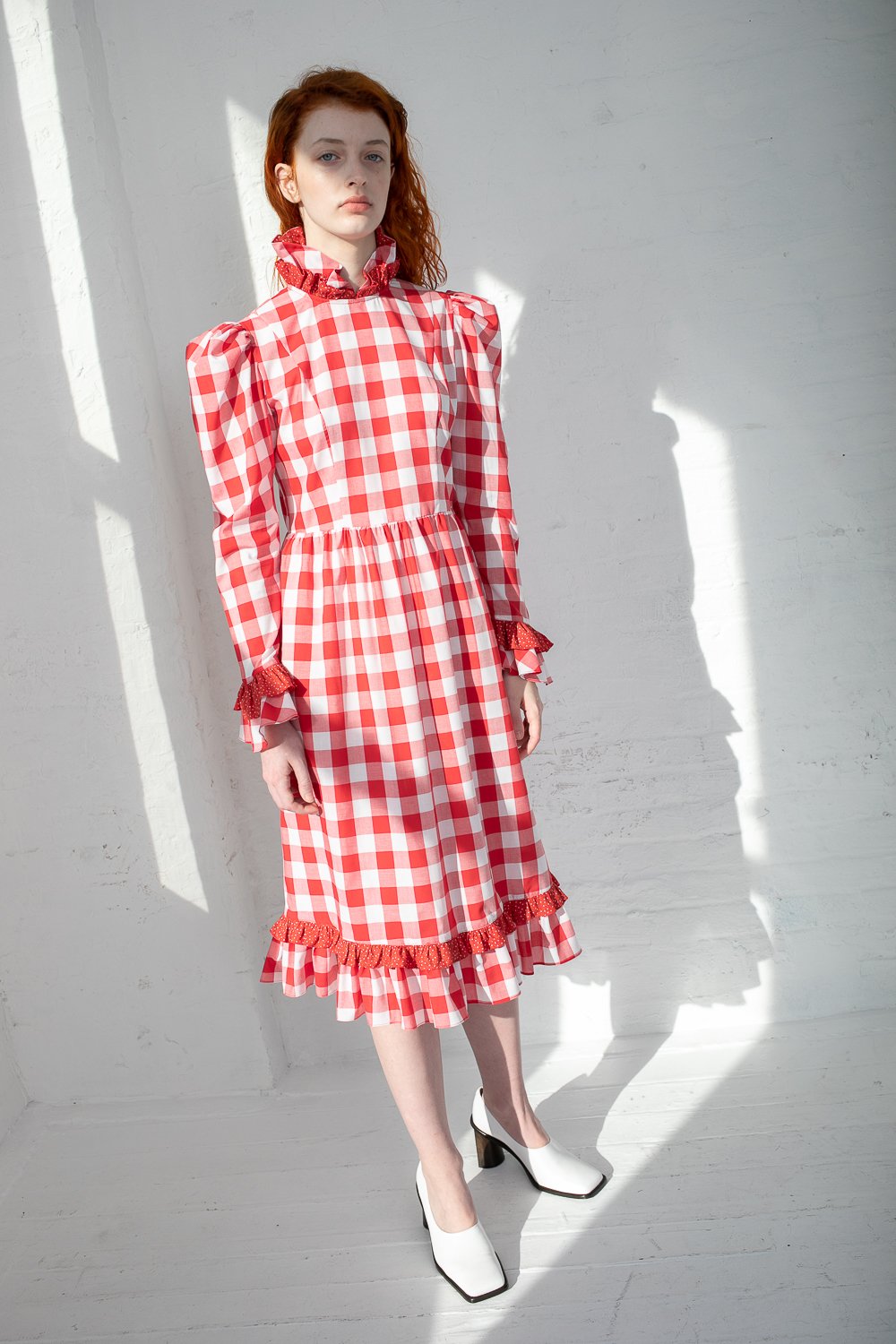 batsheva gingham dress