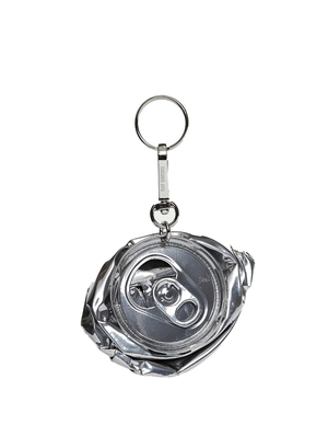Raf Simons Crushed Can Keyring - Silver | Garmentory
