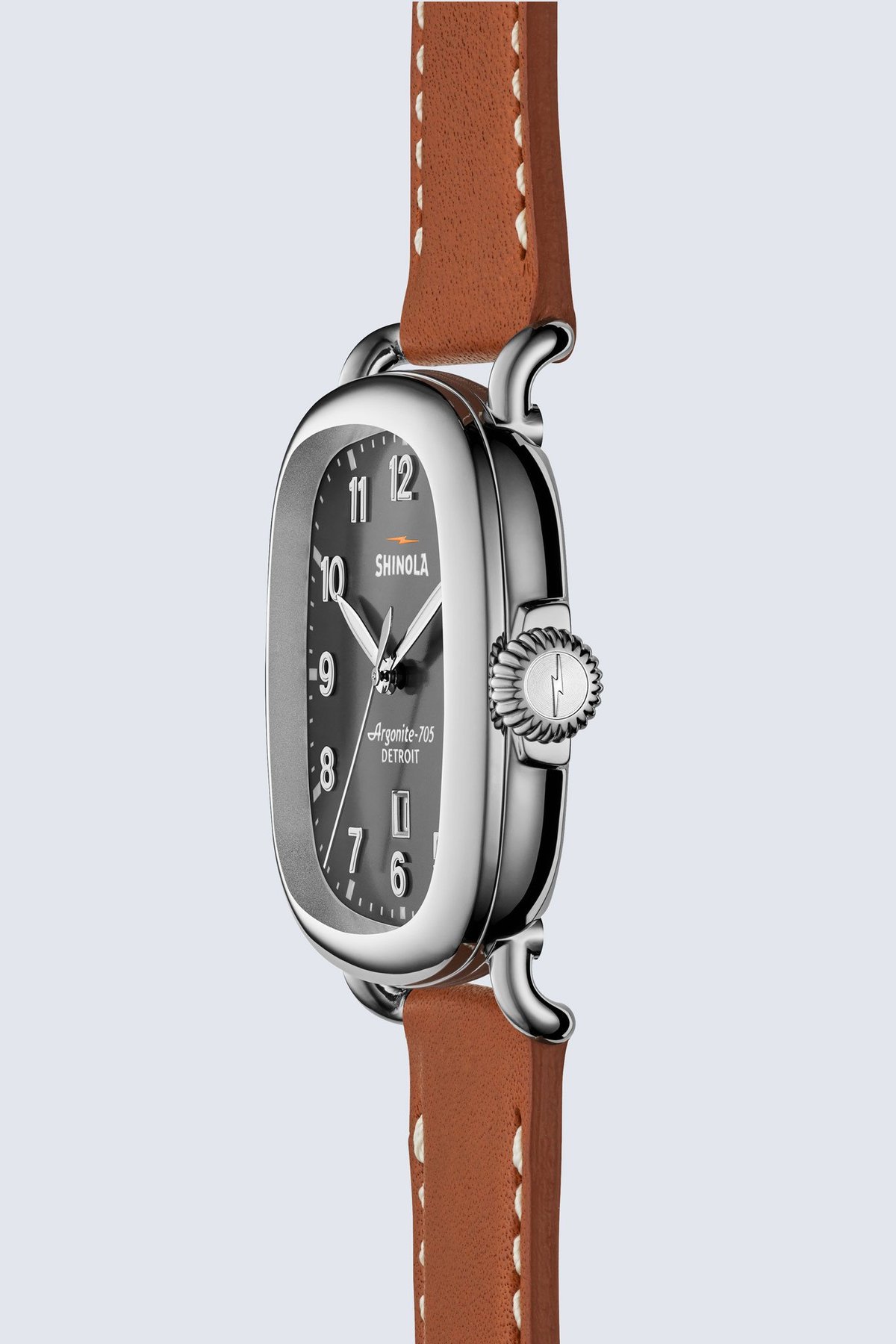 Shinola Guardian Watch in Cool Grey/Tan on Garmentory