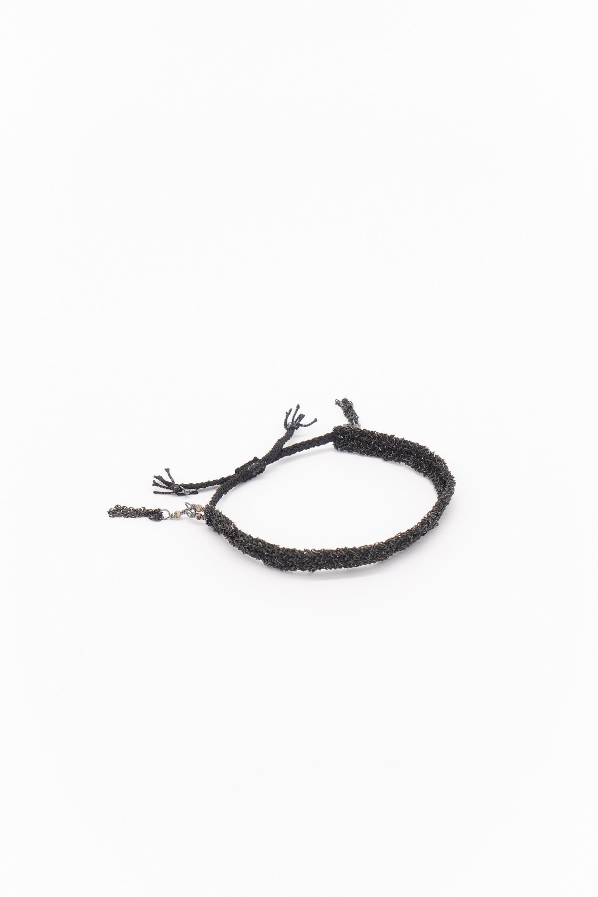 Marie Laure Chamorel Plaited Bracelet - Black Silver - Image 1 of 2