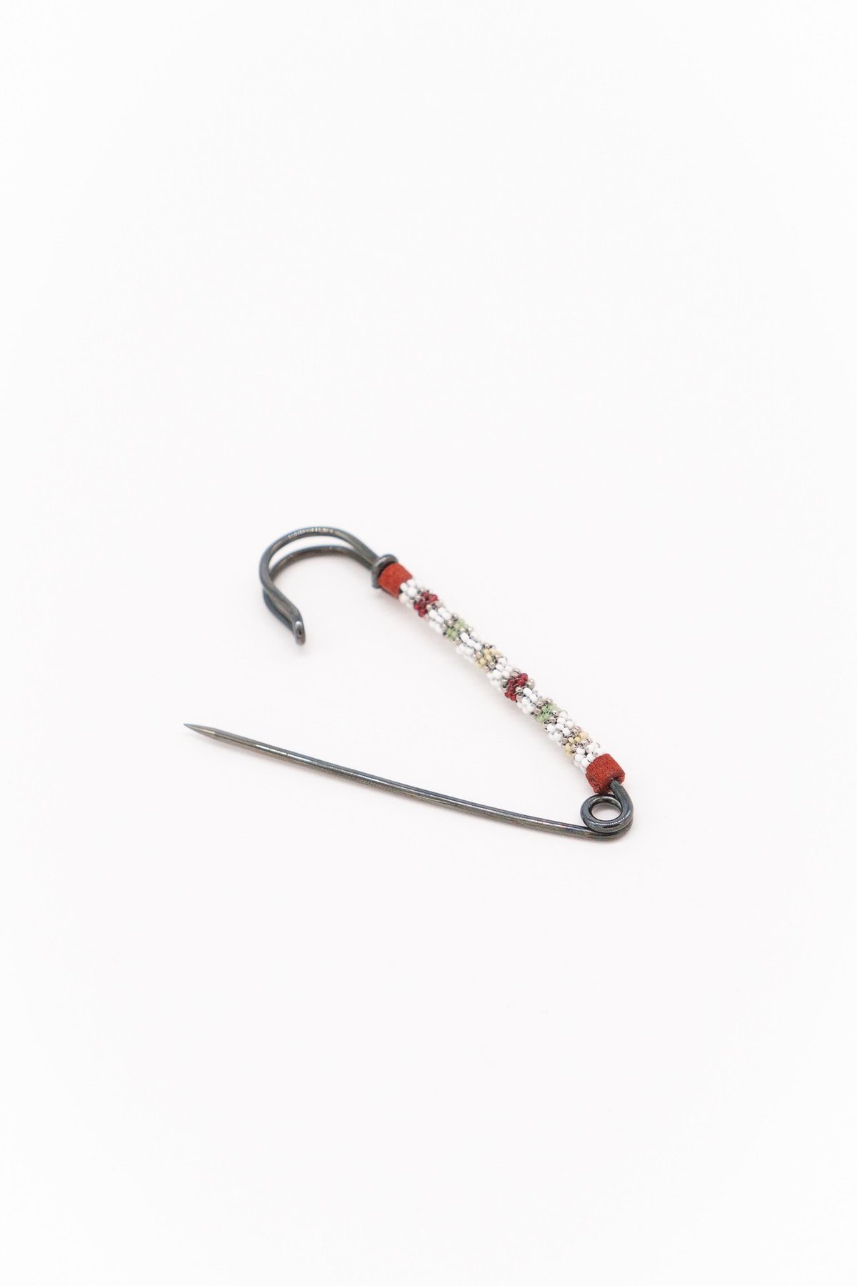 Robin Mollicone Beaded Gunmetal Decorative Safety Pin - Image 2 of 4