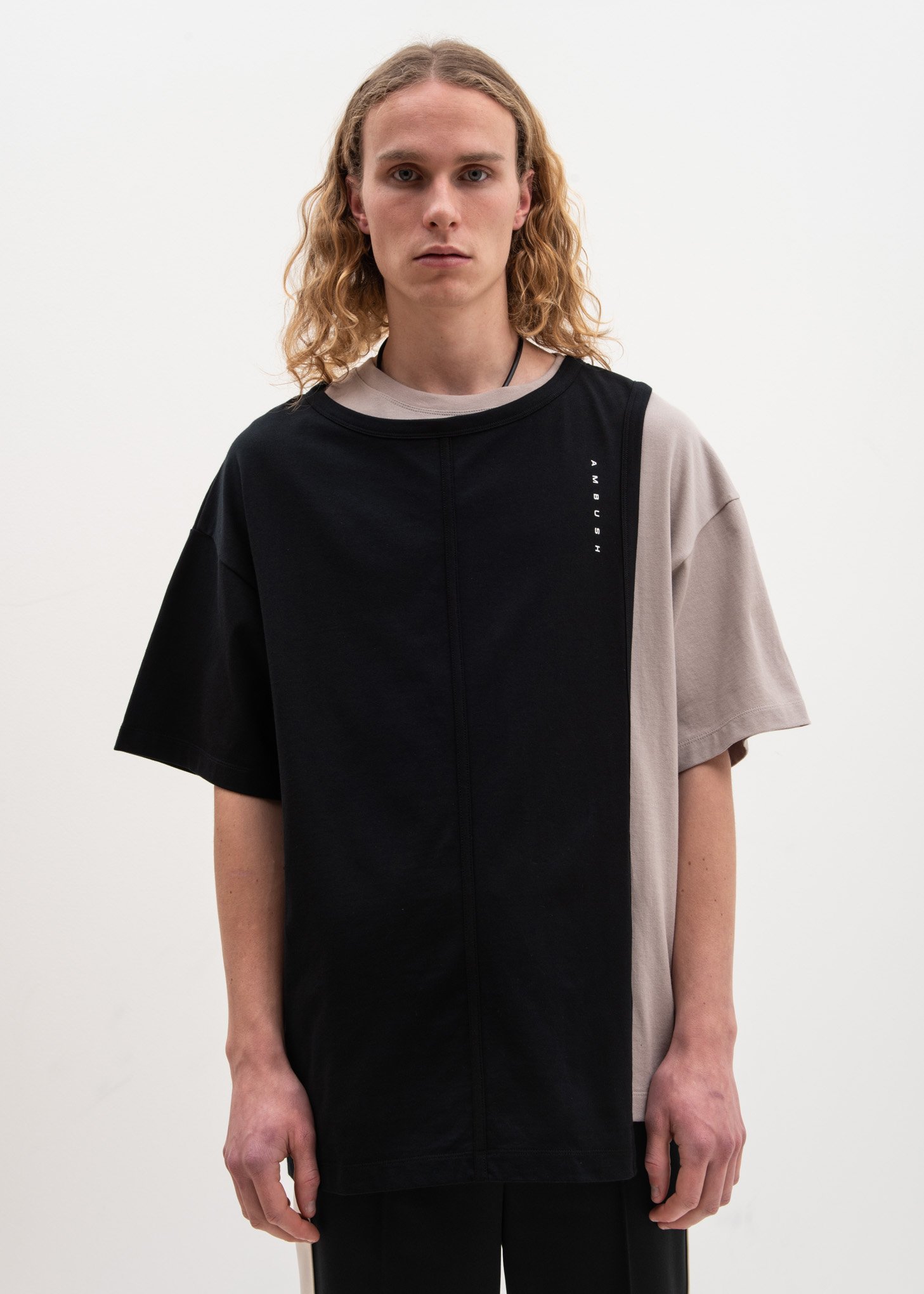 ★AMBUSH★ Layered Crewneck Overfit T-Shirt Beige 1211533132 AMBUSH(アンブッシュ) 通販サイト 【LAYERED CREWNECK】