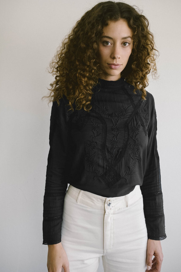 Maria Stanley The Benson Blouse - Noir Maria Stanley The Benson Blouse - Noir