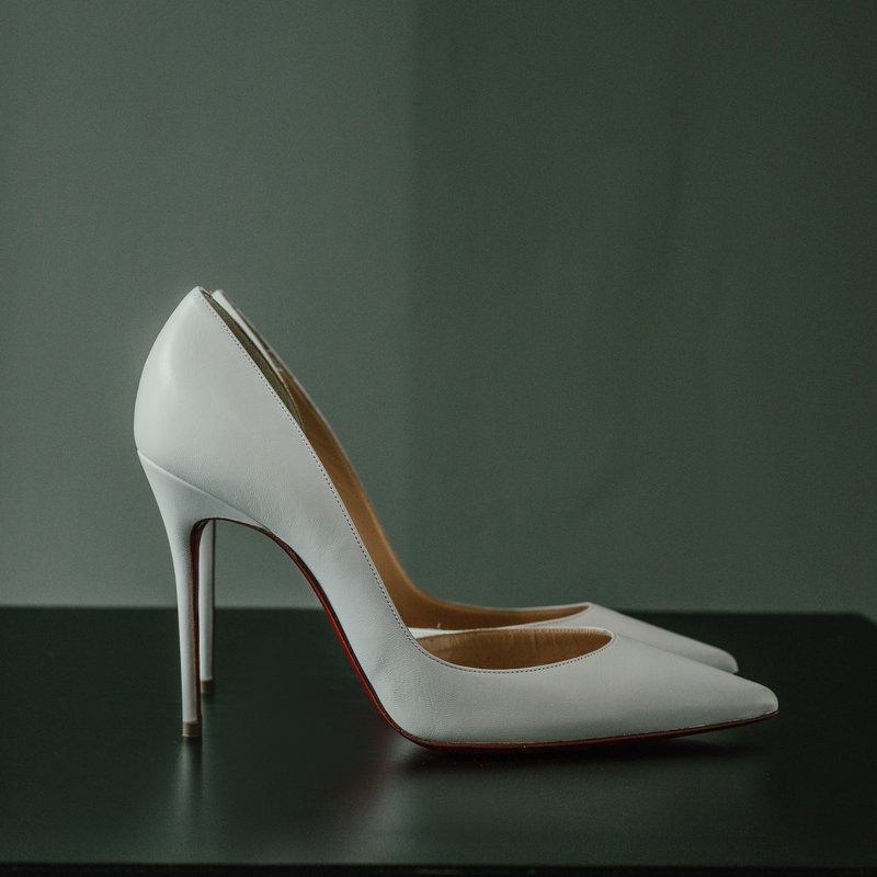 Vintage Christian Louboutin Leather Iriza Pump white Garmentory