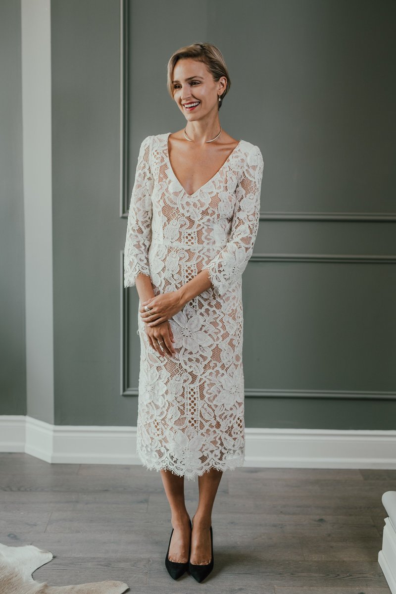 VIntage Dolce & Gabbana Lace Dress - white | Garmentory