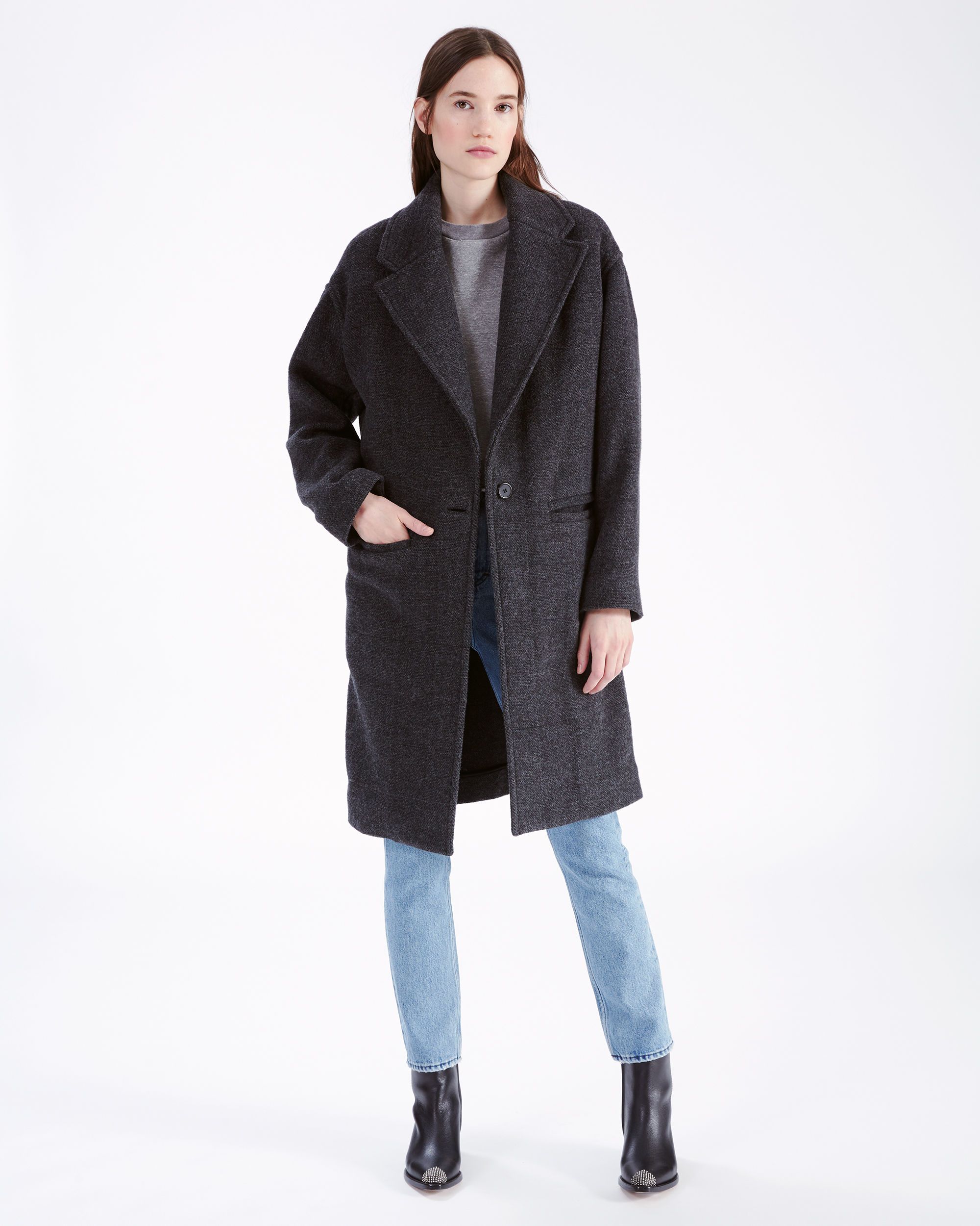 ジャケット・アウター IORE PONCHO COAT / CHARCOAL GRAY PONCHO COAT – IORE