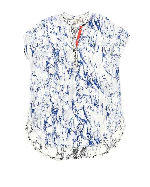 LemLem Hana Silk Shirtdress in Blue LemLem Hana Silk Shirtdress in Blue