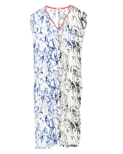 LemLem Hana Silk Caftan Dress in Blue/Black LemLem Hana Silk Caftan Dress in Blue/Black
