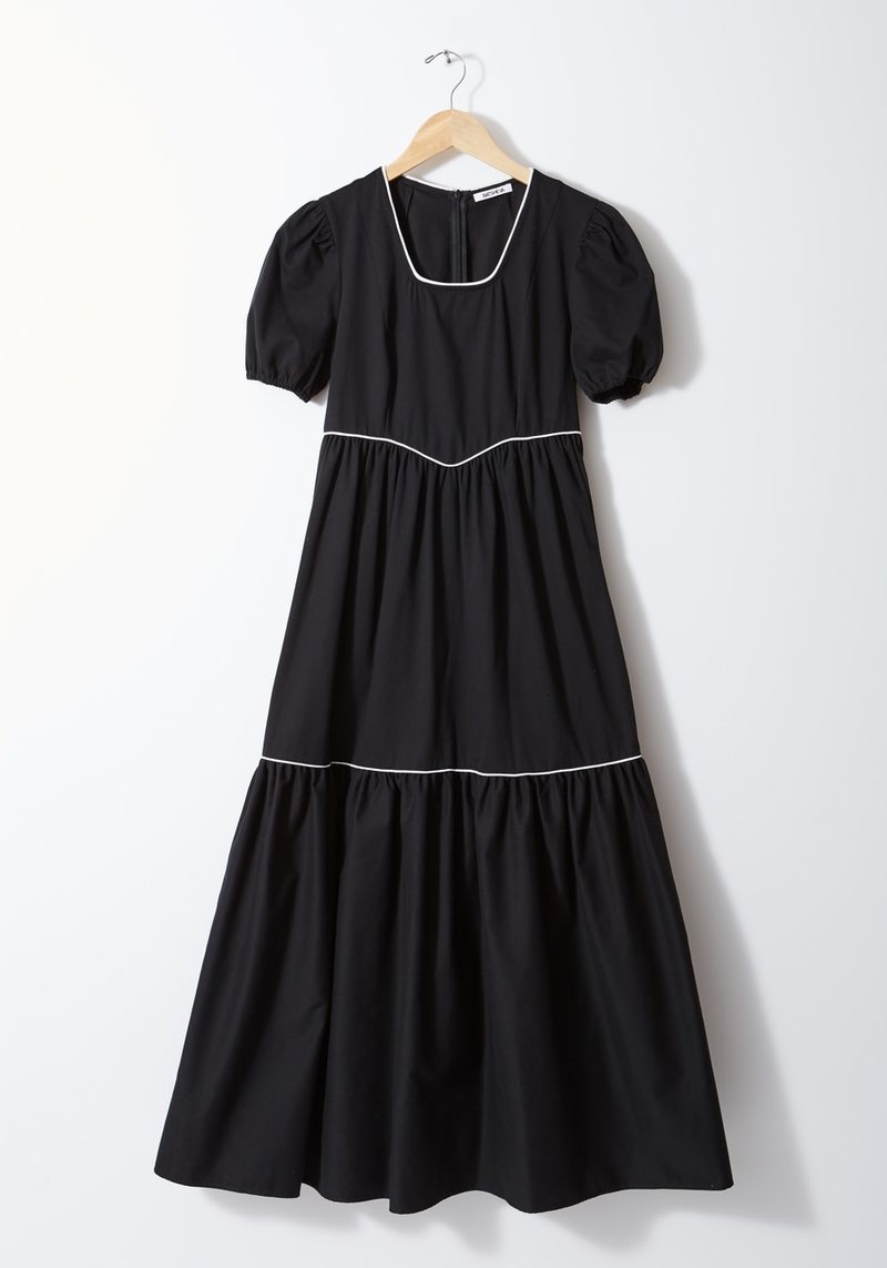 Batsheva Empire Waist Dress - Black | Garmentory 