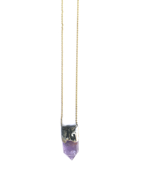 Adina Mills Amethyst Obelisk Necklace Adina Mills Amethyst Obelisk Necklace