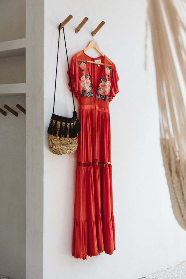cleobella amery maxi dress Cleobella Amery Maxi Dress in Coral