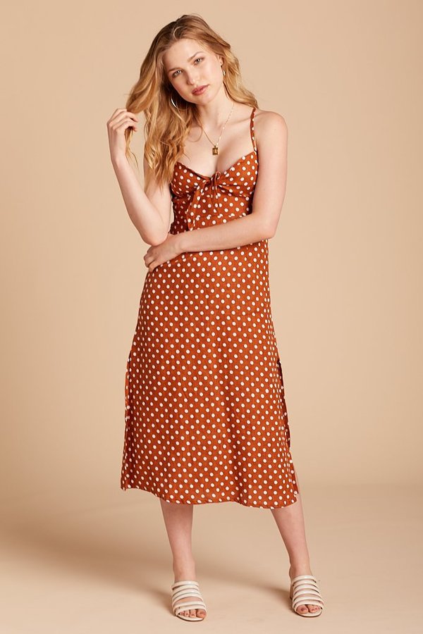 knee length dresses for ladies Baltic Born Womens Colette Sweetheart Midi Dress | Cinnamon main image 1
